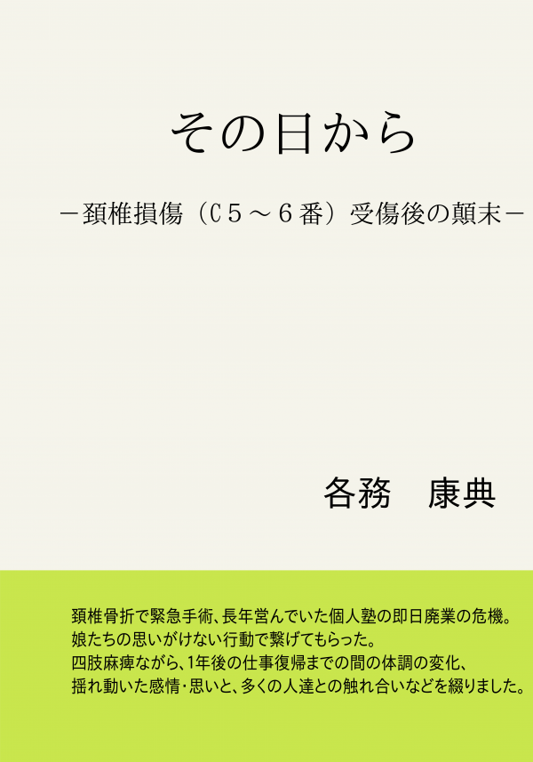 その日から  の表紙